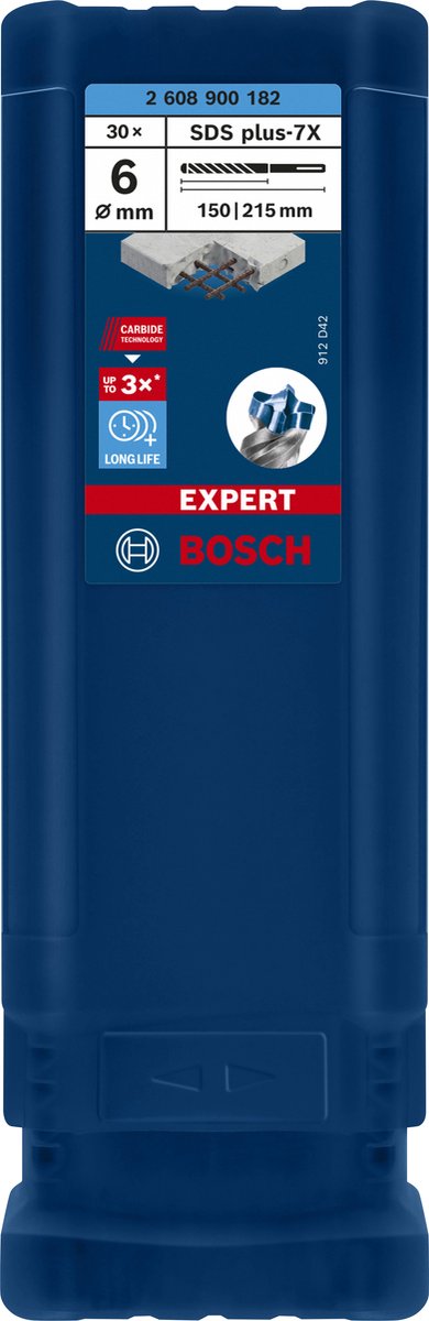 Bosch Expert SDS Plus-7x Schlagbohrmaschine 6 x 150 x 215 mm, 30 Stück