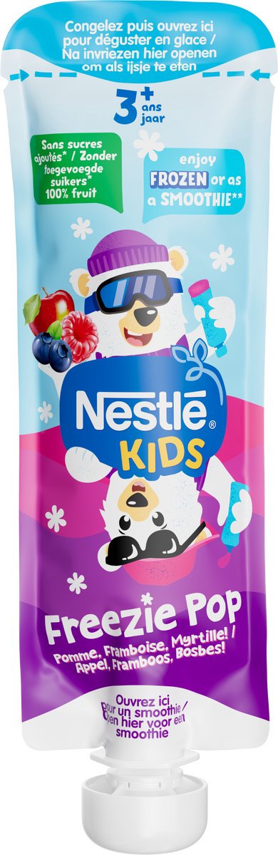 Nestlé Kids Freezie Pop Apfel Himbeere Blaubeere – 3+ Jahre – 12 x 70 g