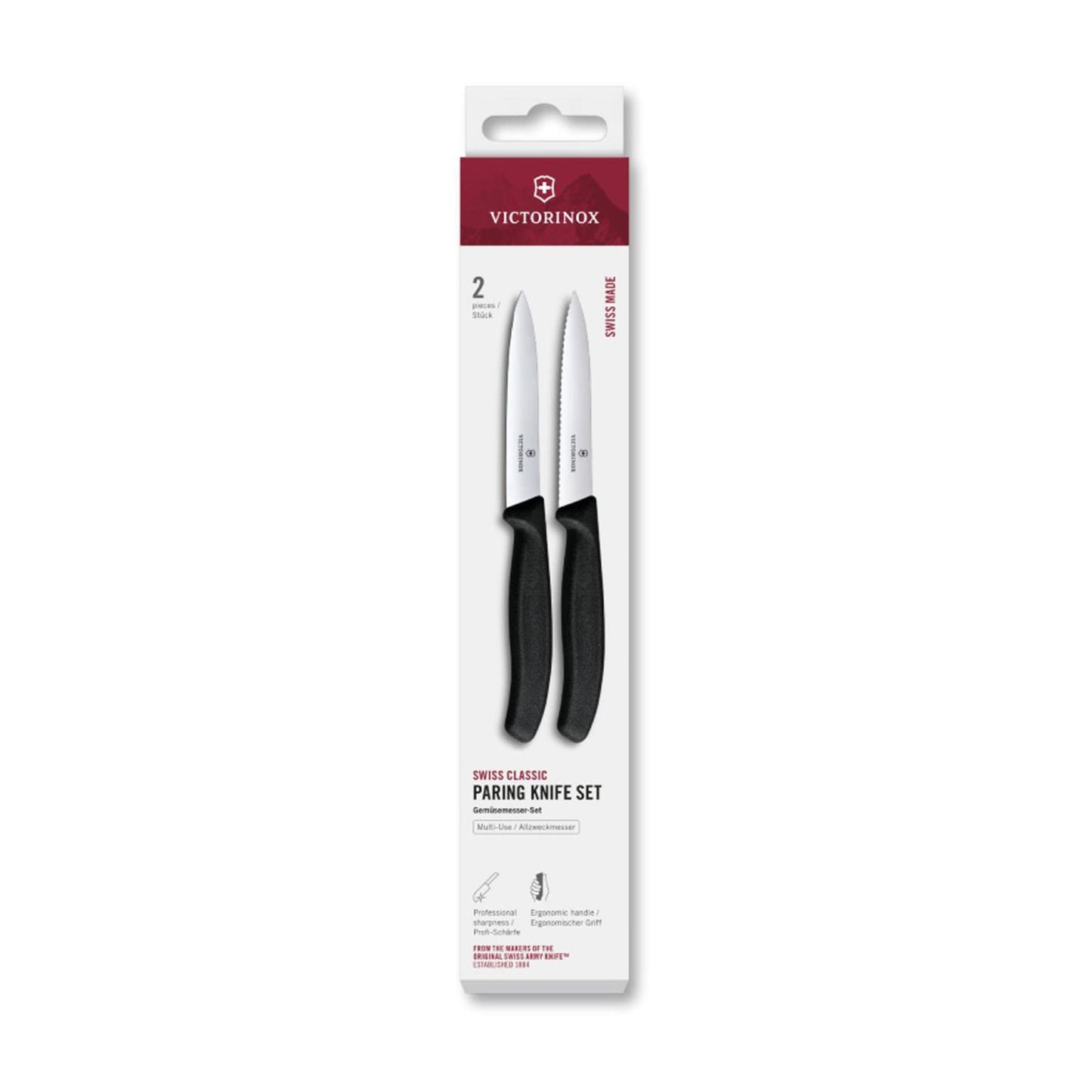Victorinox Schälmesser 2 Stück schwarz 10cm
