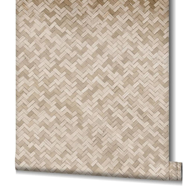 Noordwand Noordwand Wallpaper Botanica Rattan Wickerwork Brown und Beige