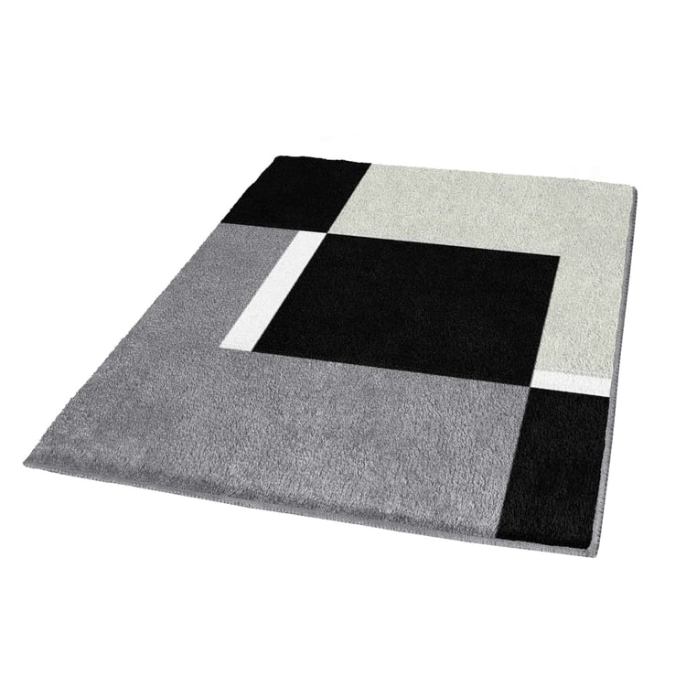 Kleine Wolke Kleine Wolke Badematte Dakota Platinum 55x65 cm grau und schwarz