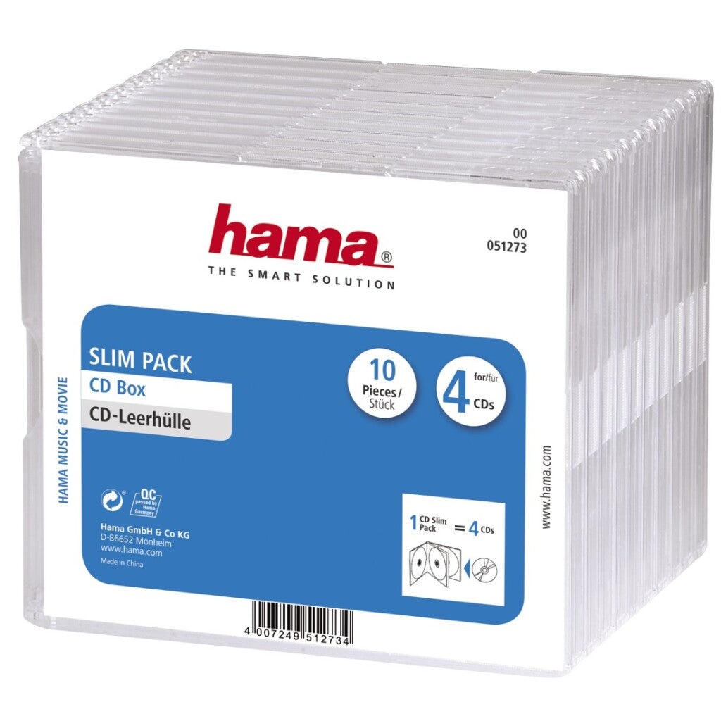 Hama CD-Boxen #039;Slim-Pack #039;4 pro 10 Stück