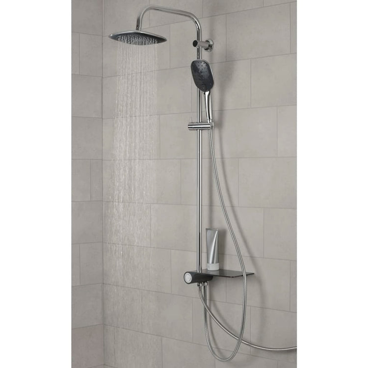 Schütte Schütte Regenuschset mit Seitenplateau Aquastar Chromfarbener Anthacit