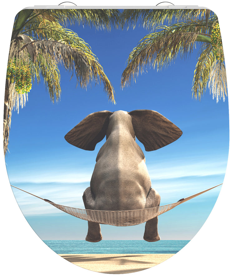 Schütte Schütte Toilettensitz mit weicher, fröhlicher Elefant-Duroplast High Gloss
