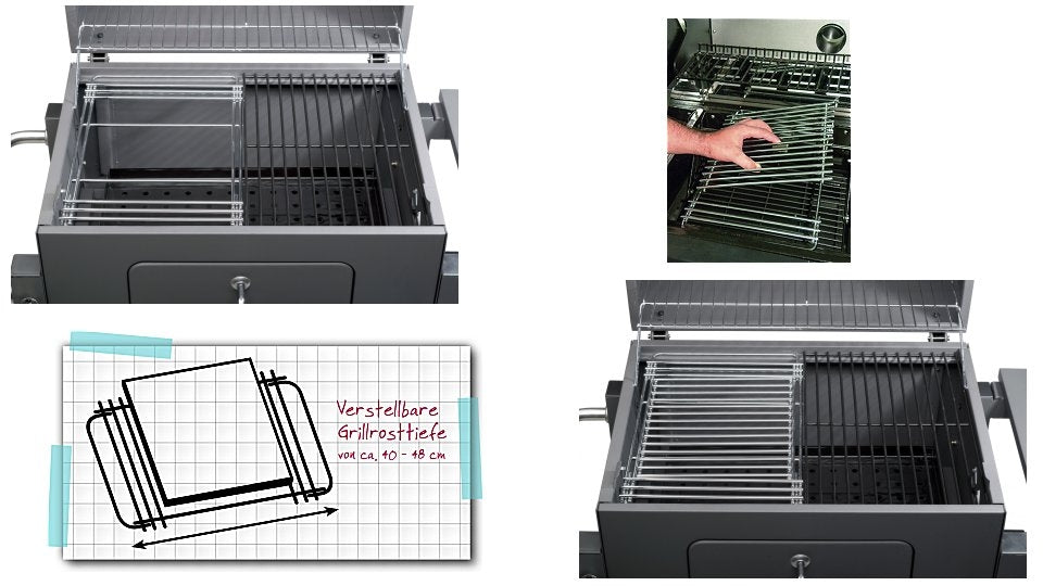 Gepro Gepro 8570 Hauptgrillnetz für 28x39-50 cm mit zentralem Bastard-System