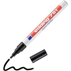 Edding 751 Lackmarker schwarz (dünn) | 10 Stk