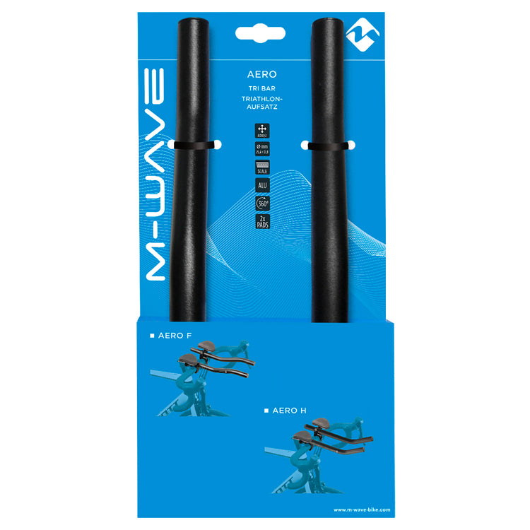 M-Wave-Set-up-Lenker-Triathlon Aero 25,4 350 31,8 mm Schwarz