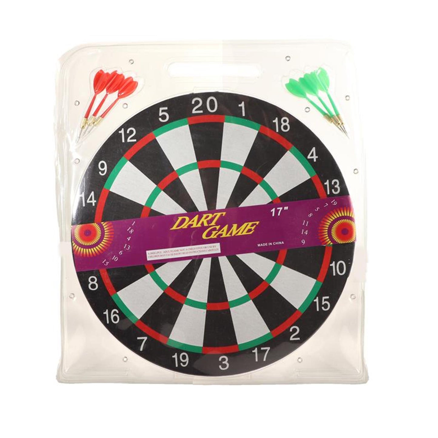 Dartscheibe mit 6 Darts 40cm
