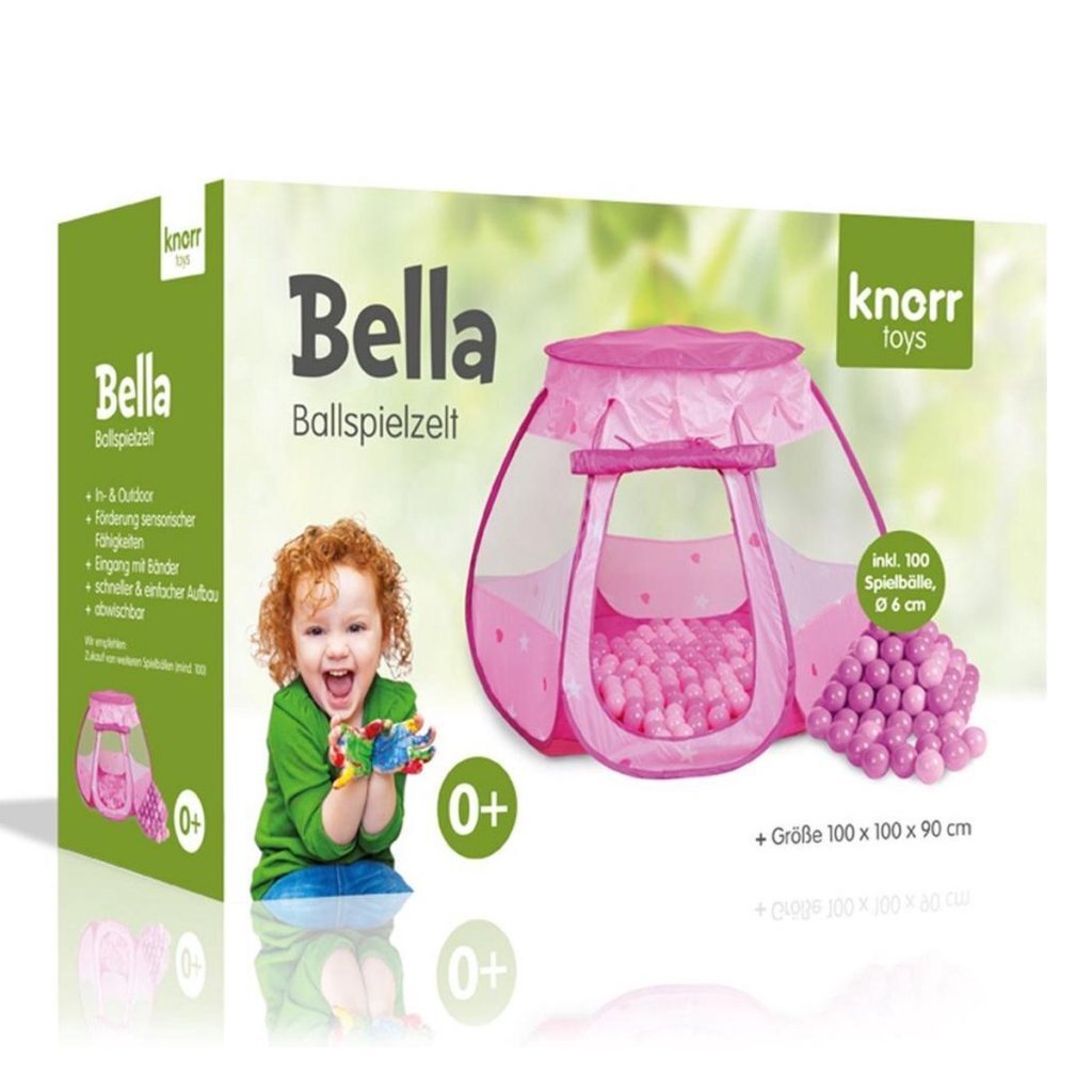Spielzelt mit 100 Bällen rosa