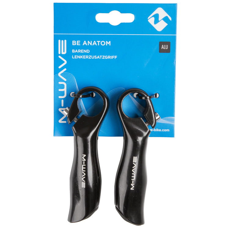 M-Wave Bar End 12 cm Aluminium schwarz 2 Teile