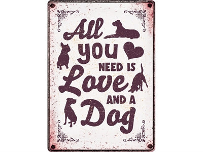 Viel Geschenke Waakkord Blik alles was du brauchst ist Liebe und ein Hund
