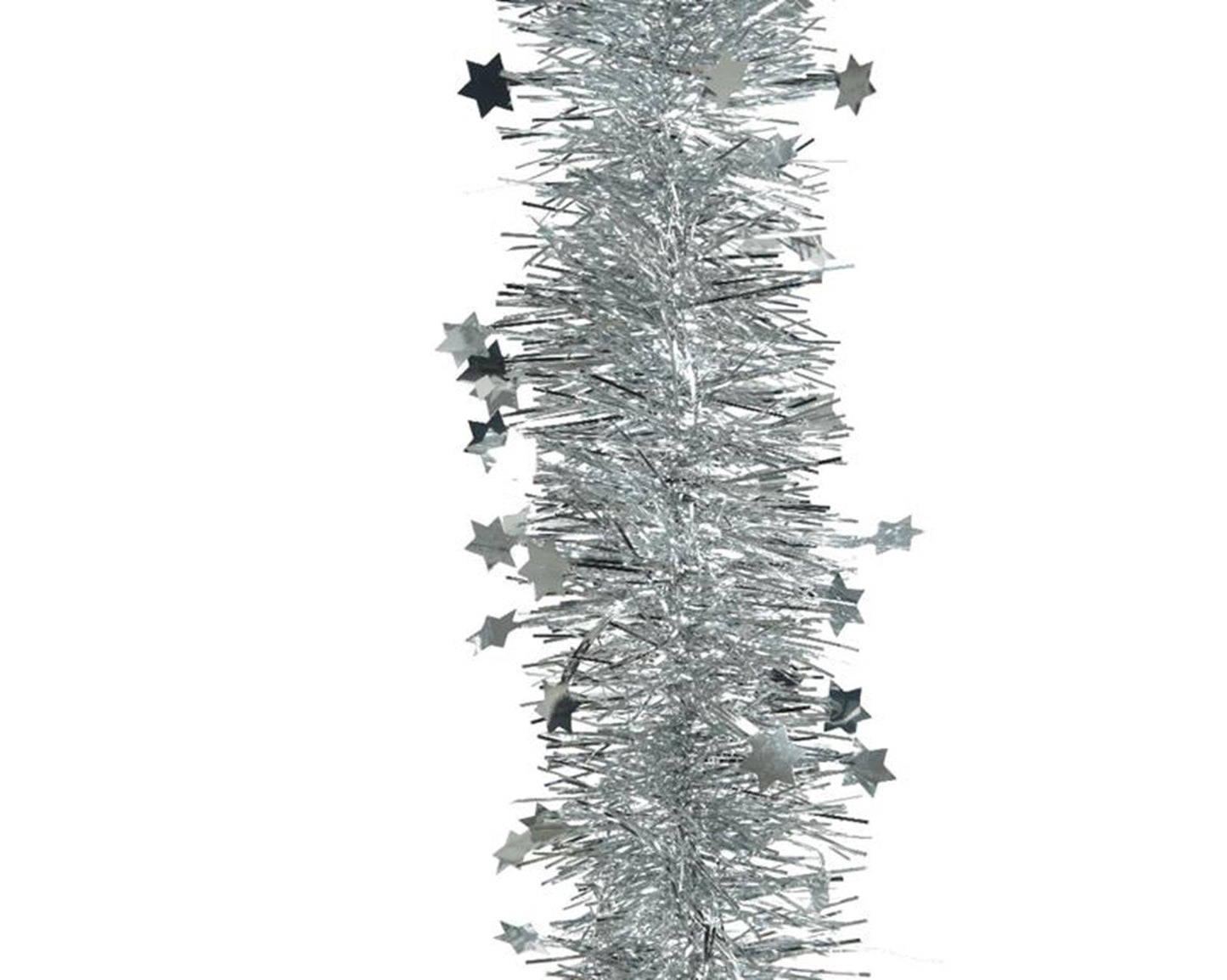 Decoris Lametta Girlande Stern L270cm Silber