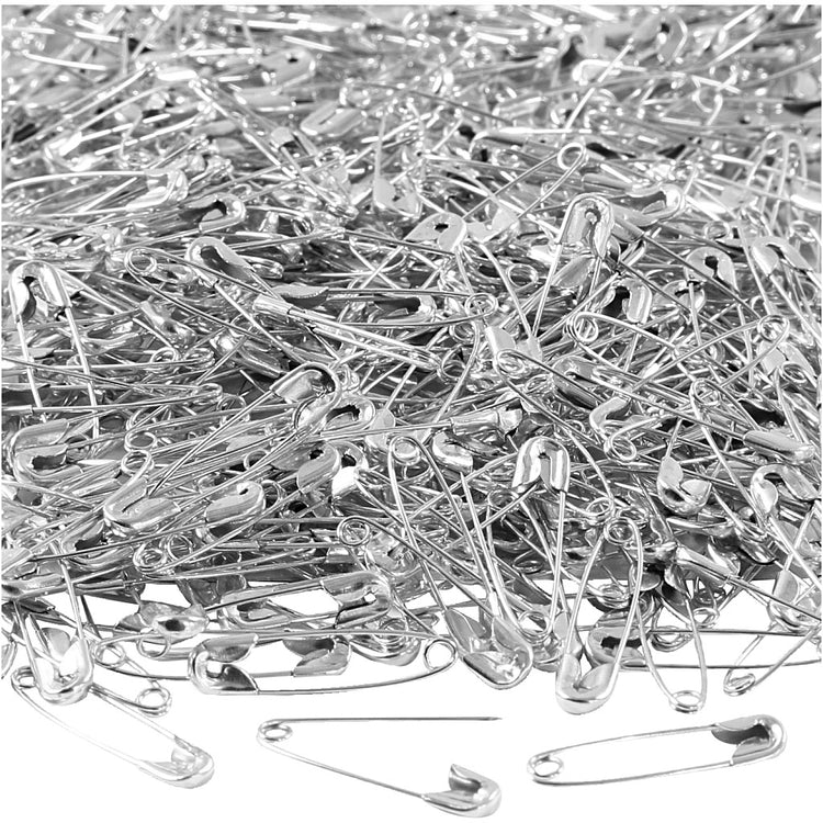 Creativ Company Sicherheitsnadeln, L: 22 mm, Stärke 0,6 mm, Silber, 500 Stück 1 Box