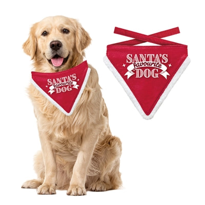 Viele Geschenke Weihnachten Bandana Santa Lieblingshund rot