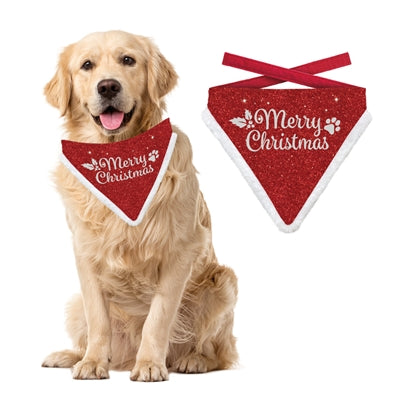 Viele Geschenke Weihnachten Bandana Frohe Weihnachten Glitzer rot