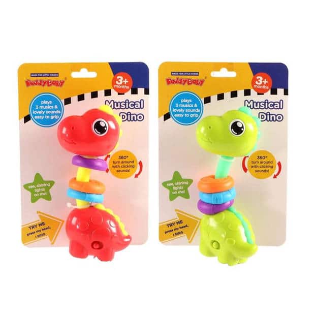 Jonotoys Dinosaurus Musik rasseln 14 cm groß