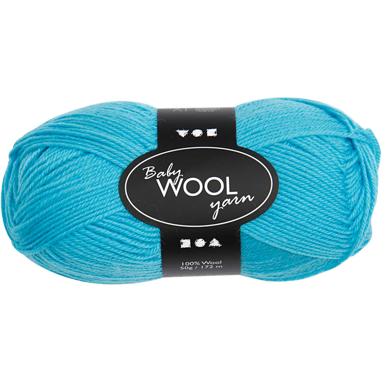 Creativ Company Babygarn, L: 172 m, Türkis, 50 g 1 Knäuel