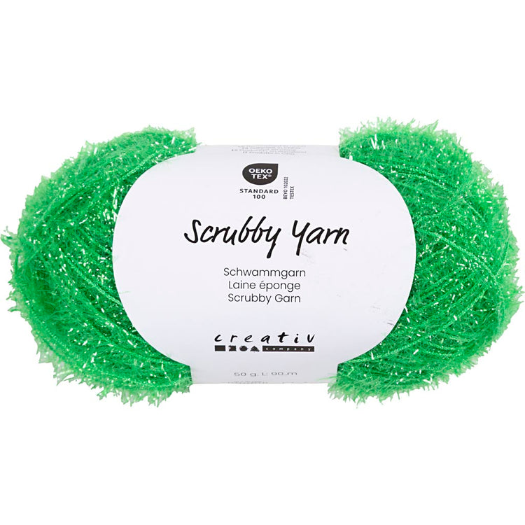 Creativ Company Schleifschwammgarn, L: 90 m, grün, 50 g 1 Knäuel
