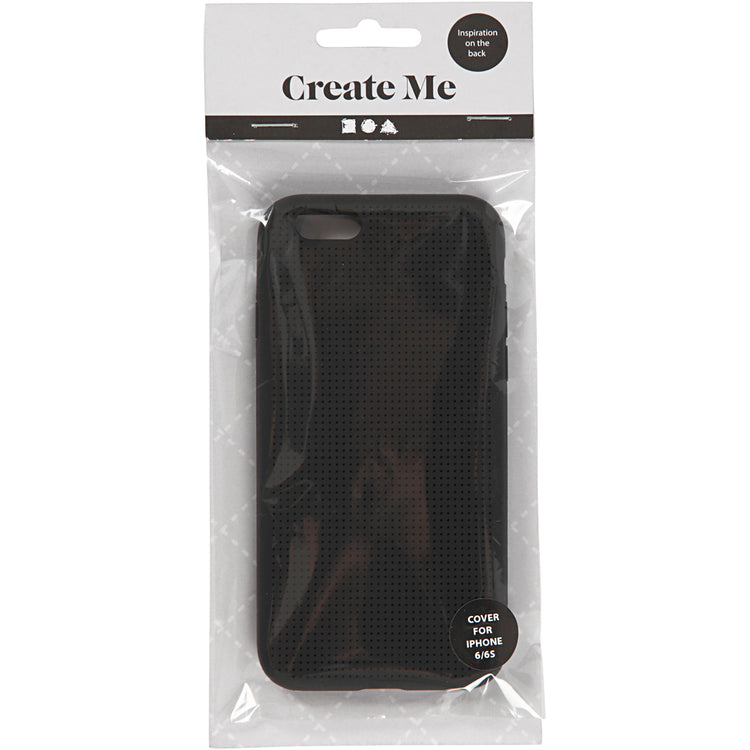 iPhone-Hülle mit Stickerei, Größe 6 6s, Größe 6,8 x 13,8 cm, Dicke 8 mm, schwarz, 1 Stück