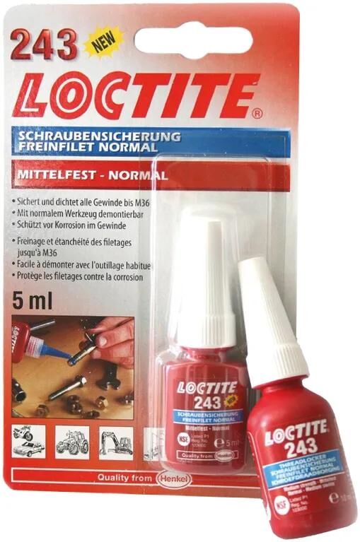 Loctite Schraubenschutz 243 Schraubensicherung 5 ml Tube mittelfest