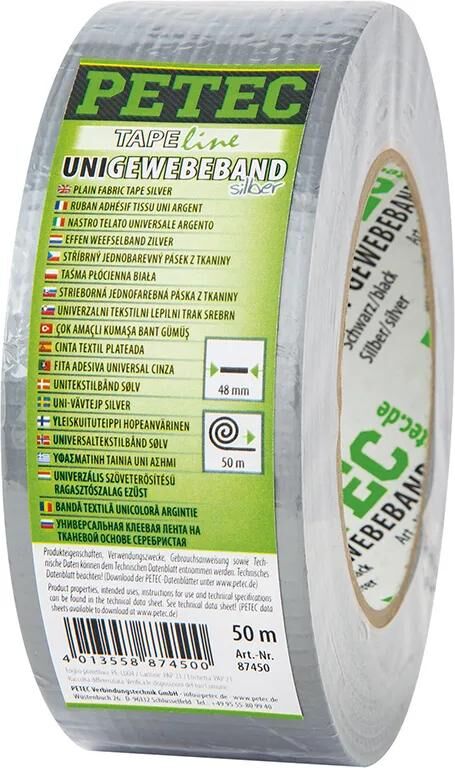 PETEC -Stoffband 50m Silber