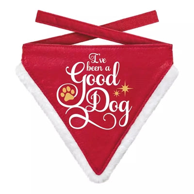 Viele Geschenke Weihnachten Bandana Good Dog rot
