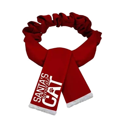 Viele Geschenke Weihnachten Schal Santa Lieblingskatze Rood