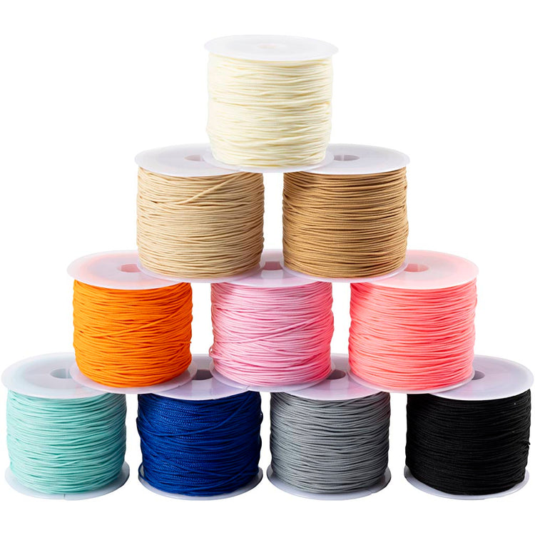 Creativ Company Polyesterschnur, Stärke 0,6 mm, bunt, 10x50 m 1 Karton