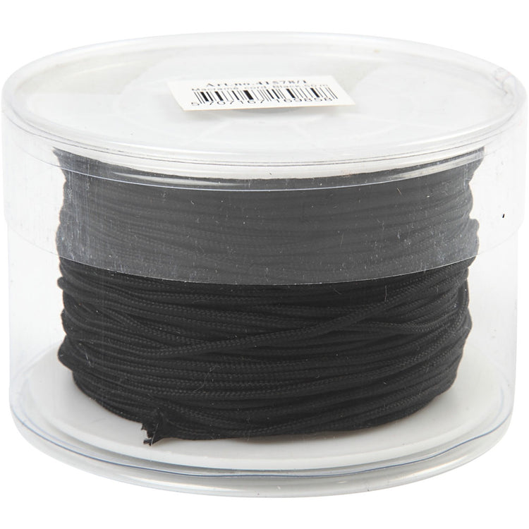 Kreativfirma Polyester Cord Black 2 mm, 50 m
