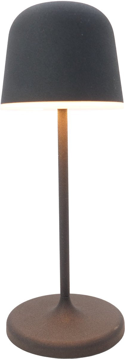 Eglo Maniera-S Tischleuchte – Erdspießlampe – wiederaufladbar (bis zu 28 Stunden Licht) – 20 cm – Schwarz und Weiß – kabellos – dimmbar – drinnen und draußen