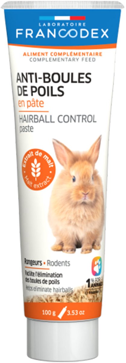 Francodex Anti-Haarballen-Paste für Kaninchen-Nagetiere – 100 g