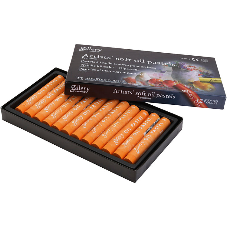 Gallery Ölpastell, L: 7 cm, D 11 mm, Stärke 11 mm, orange, 12 Stück 1 Box