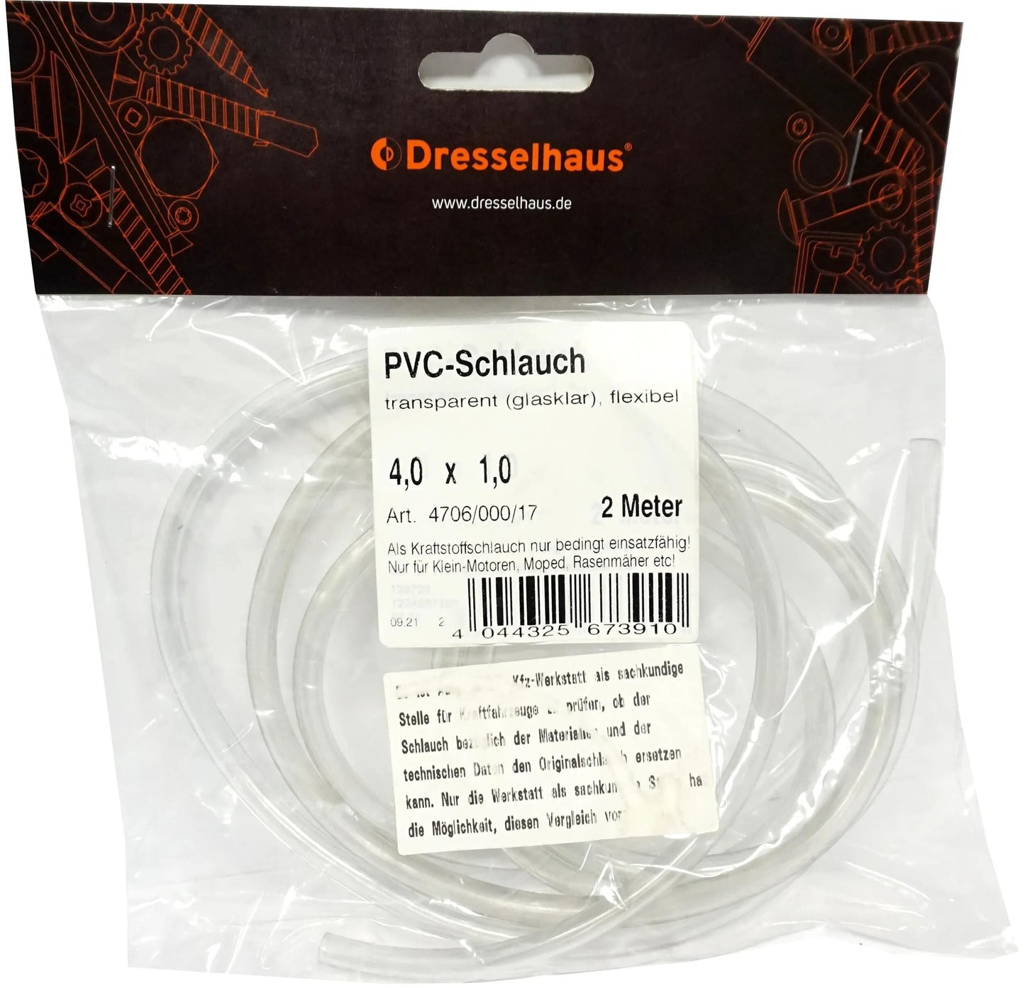 Kleiderhaus PVC Tube 6.0x1.2 2m Dresselh. Persp. Flexib.