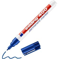 Marker permanent 400 edding 1 mm runde Spitze nachfüllbar blau