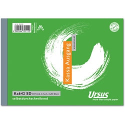 Ursus-Kontoblock, A6, Querformat, 40 Blatt, 2er-Packung