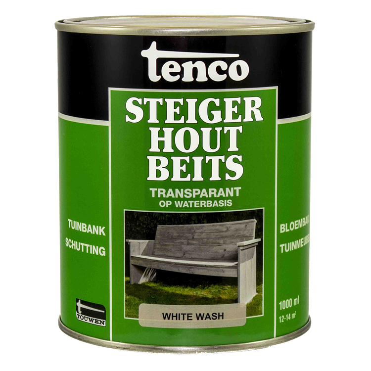Tenco 1034286 – Gerüstholzlasur, weißes Wachs, 1 l | 3 Stück