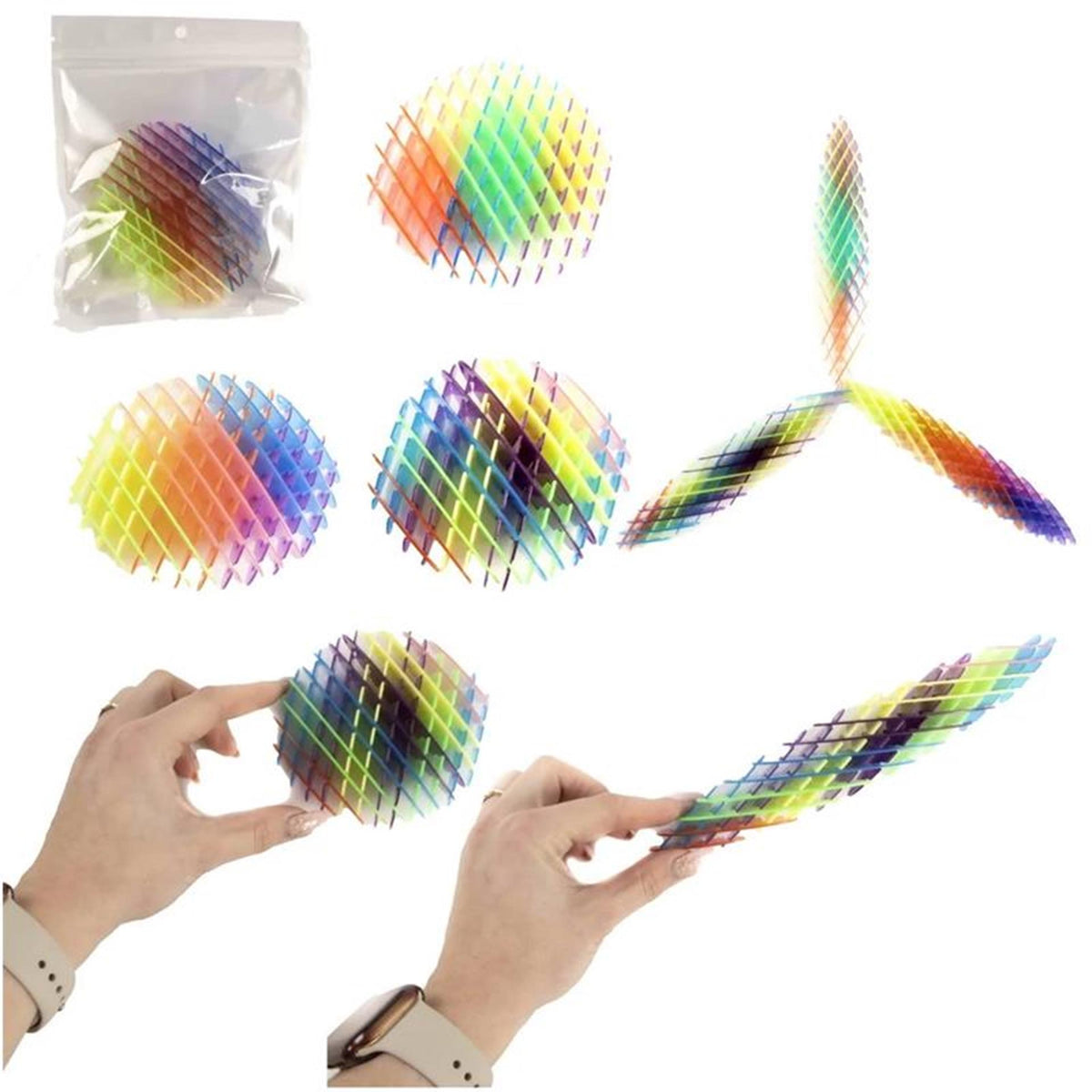 Jono Toys Zappet Morph Wurm Regenbogen
