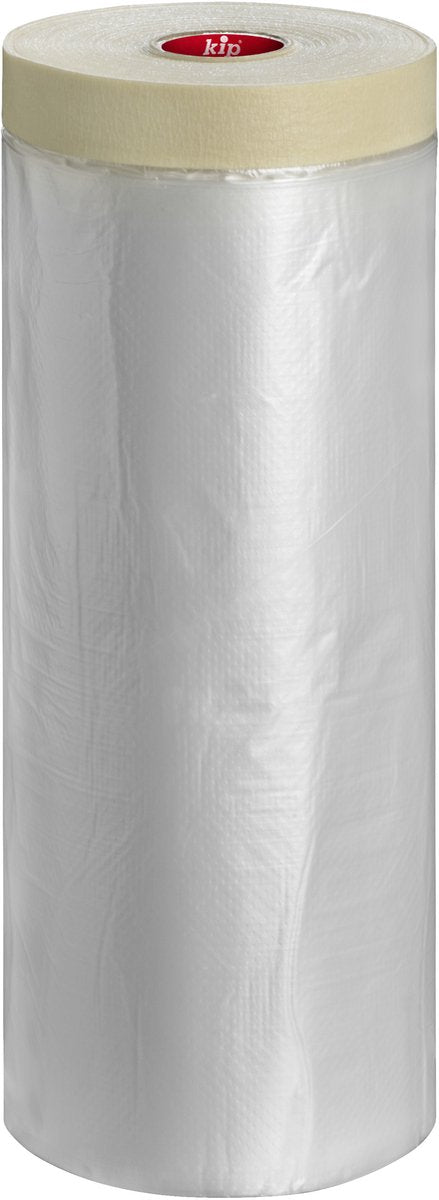 Kip 3832 – Feinkrepp-Maske – Beige – 1400 mm x 33 m – masking-tec PE-Abdeckfolie mit statischer Aufladung zum schnellen Abdecken und Abdecken von Kanten und großen Flächen – für fast alle Flächen im Innenbereich – temperaturbeständig bis 60 °C