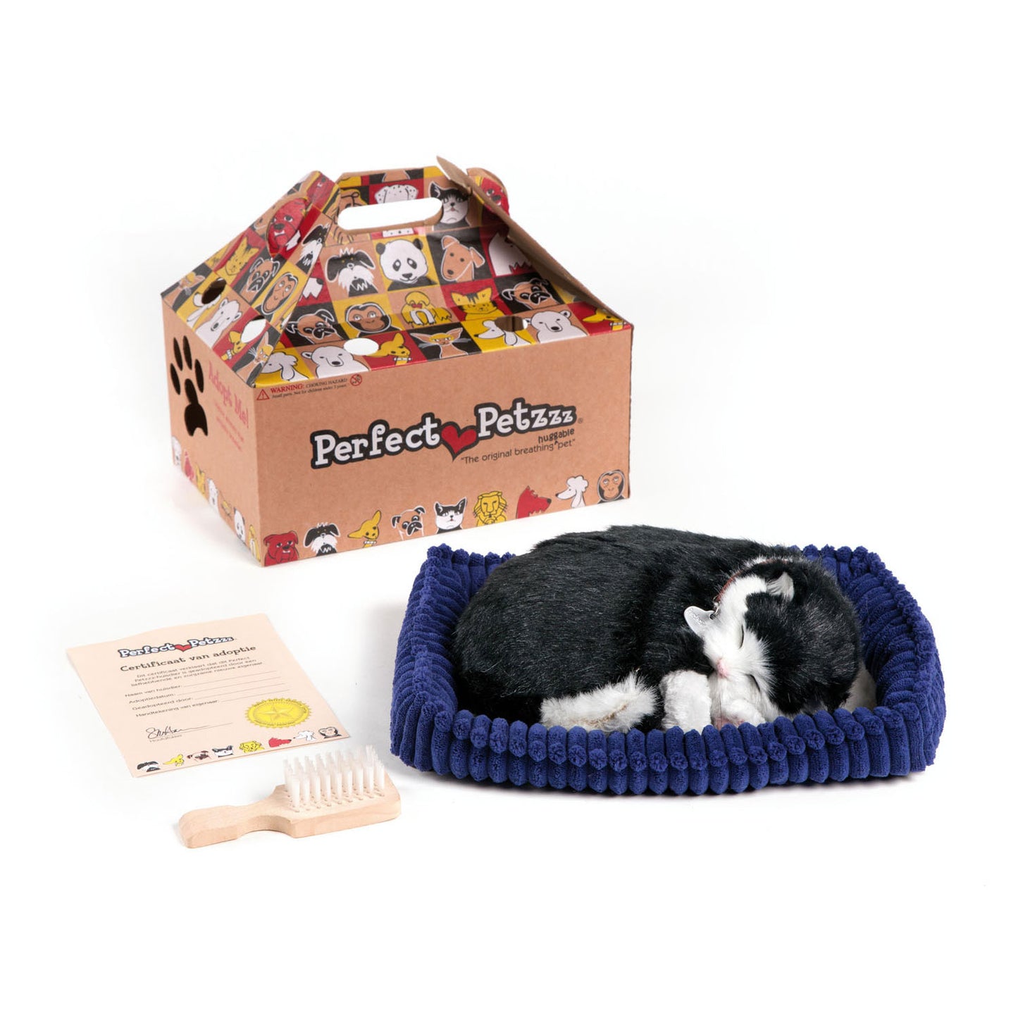 Perfekte Petzzz Perfekte Petzzz weiche Schwarz -Weiß -Katze
