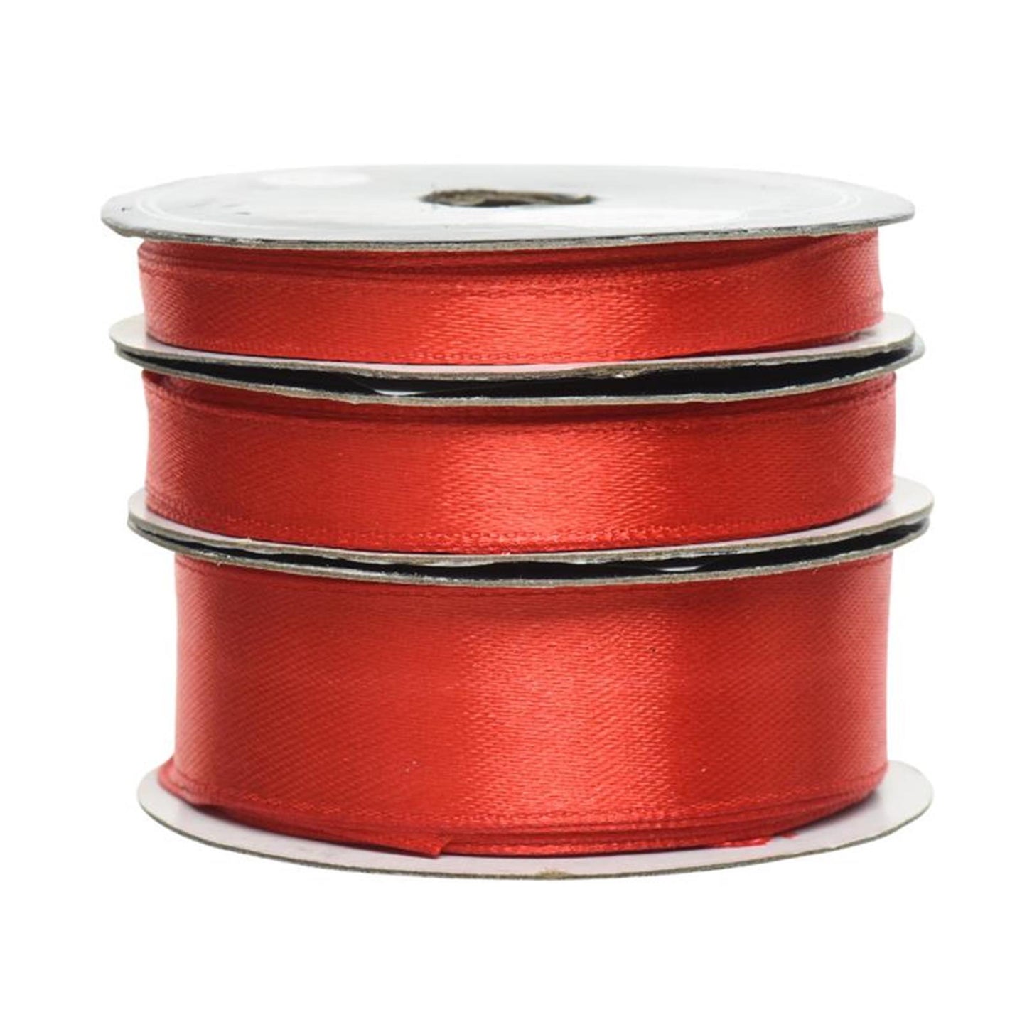 Decoris Weihnachtsband rot satiniert (pro Rolle)