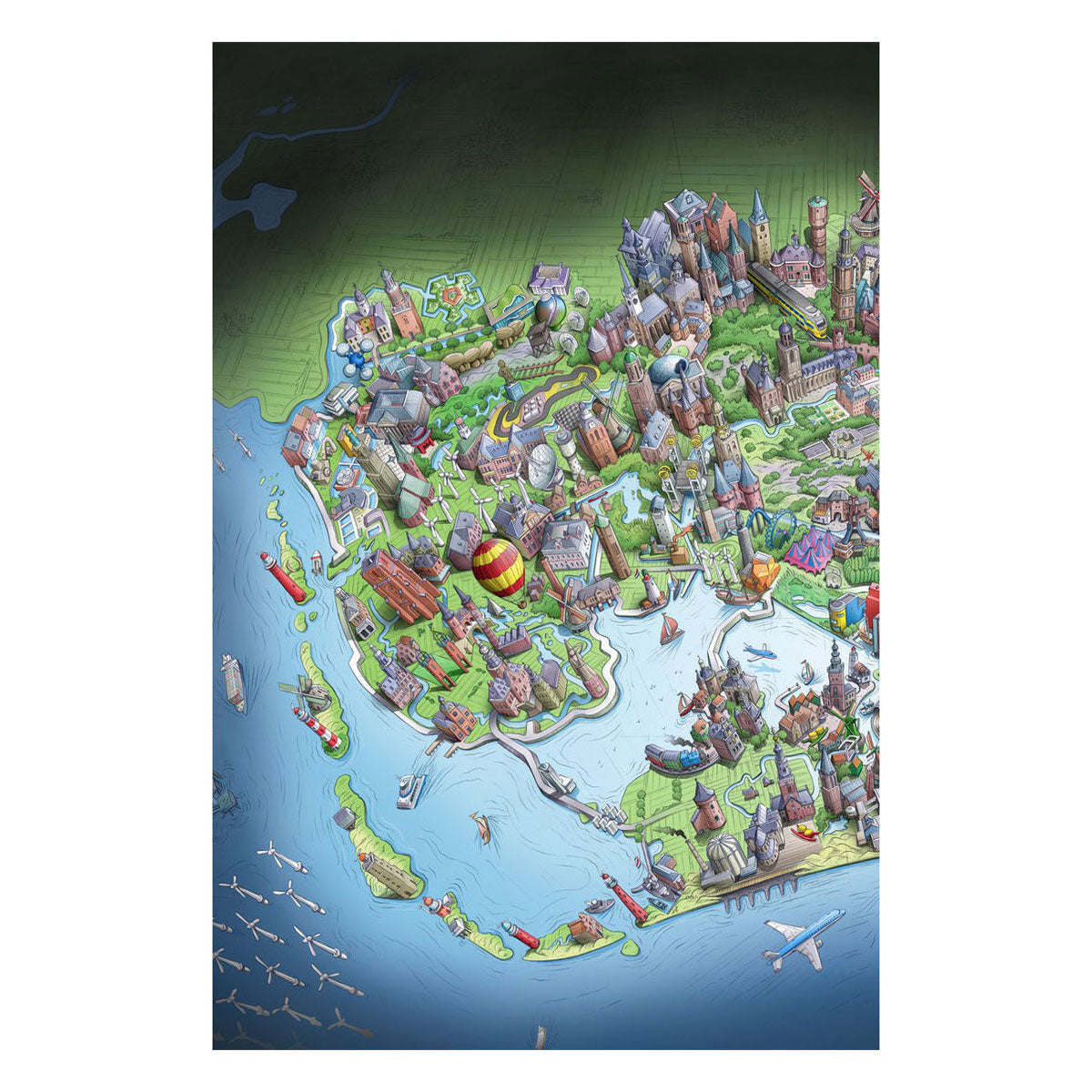 Beinpuzzle Niederlande auf den Punkt gebracht, 1000st.