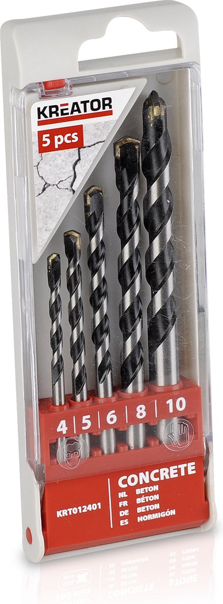 Kreator - Zubehör - krt012401 - Betonbohrer-Set - ø 4-10mm - 5-tlg.