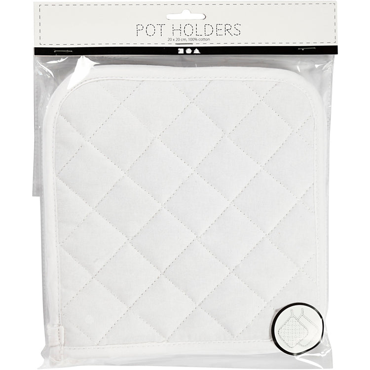 Creativ Company Topflappen Weiß 20x20cm, 1 Paar