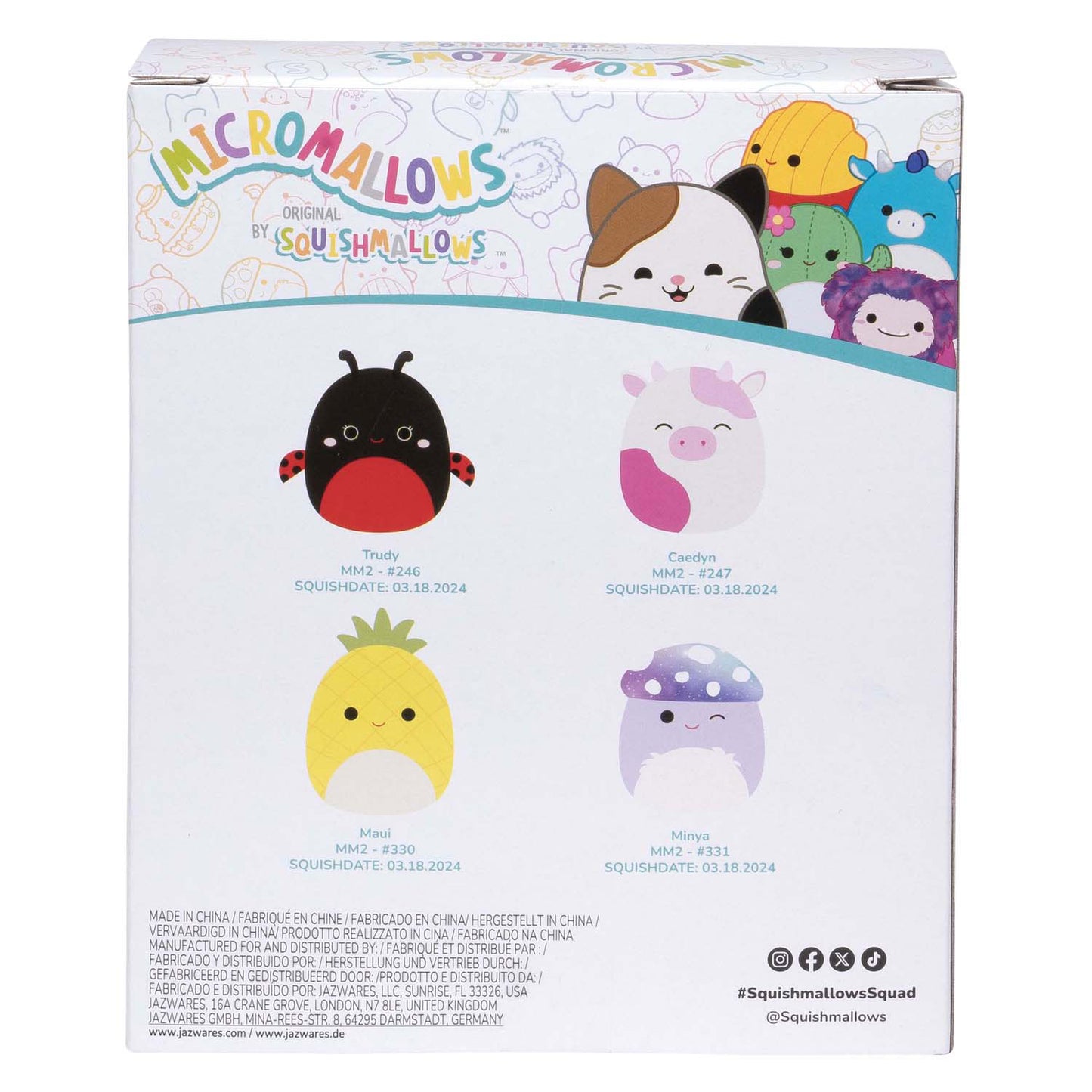 Micromallows Plüsch 6,5 cm 4 Teile eingestellt 3