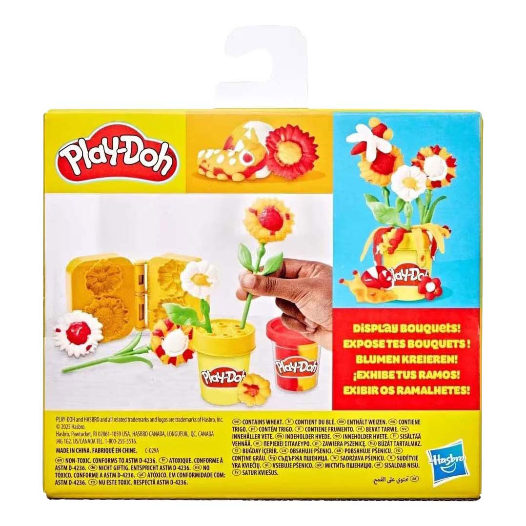 Kleine Play-Doh-Blumen, Sonnenblumen und Gänseblümchen – 2 Tontöpfe