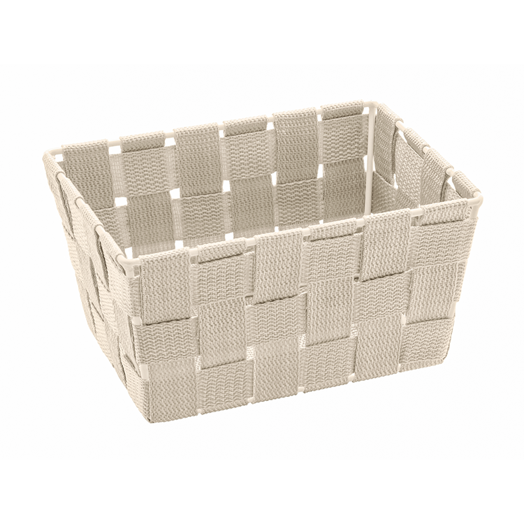 Wenko 1064977 - Aufbewahrungskorb Adria Mini lang beige | 4 Stück
