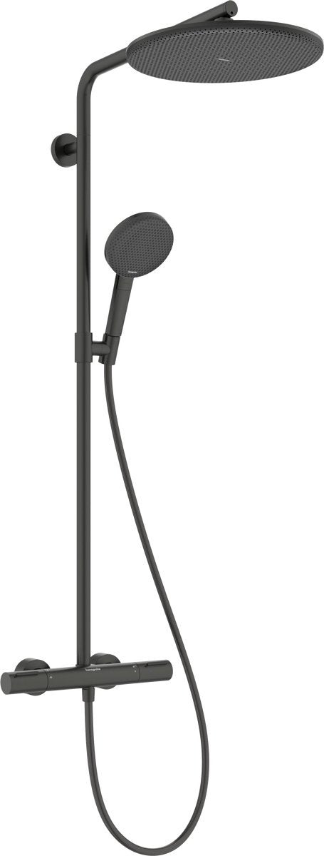 Hansgrohe Raindance Alive S Puro – Duschrohr – Ecostat-Thermostat – Größe 300 mm – 1 Strahlfunktion – gebürstetes schwarzes Chrom