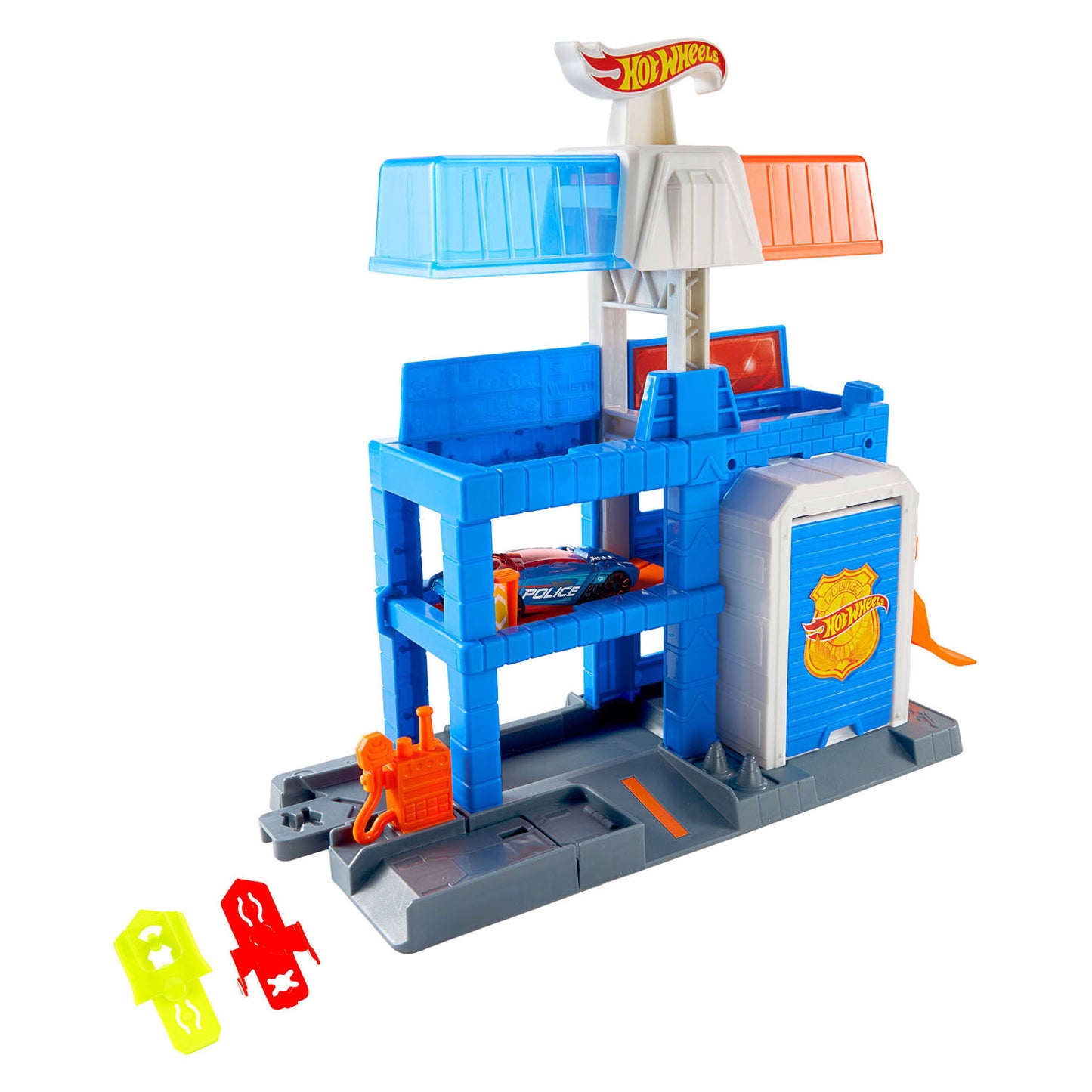 Hot Wheels City Center Police Tower Spielset Spielset – mit Polizeiauto aus Metall