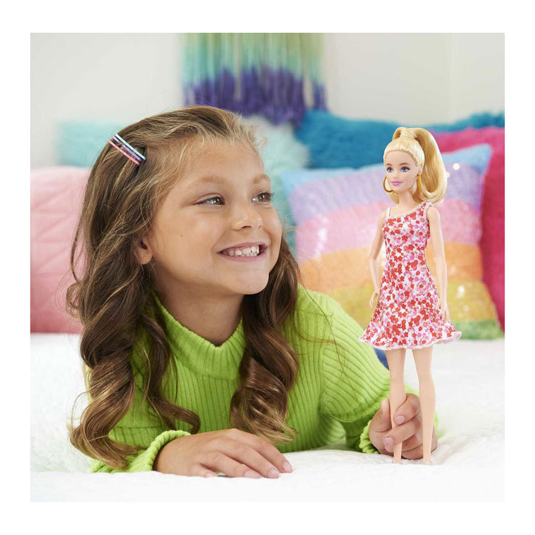 Mattel Fashionista Pop Pink Blumenkleid