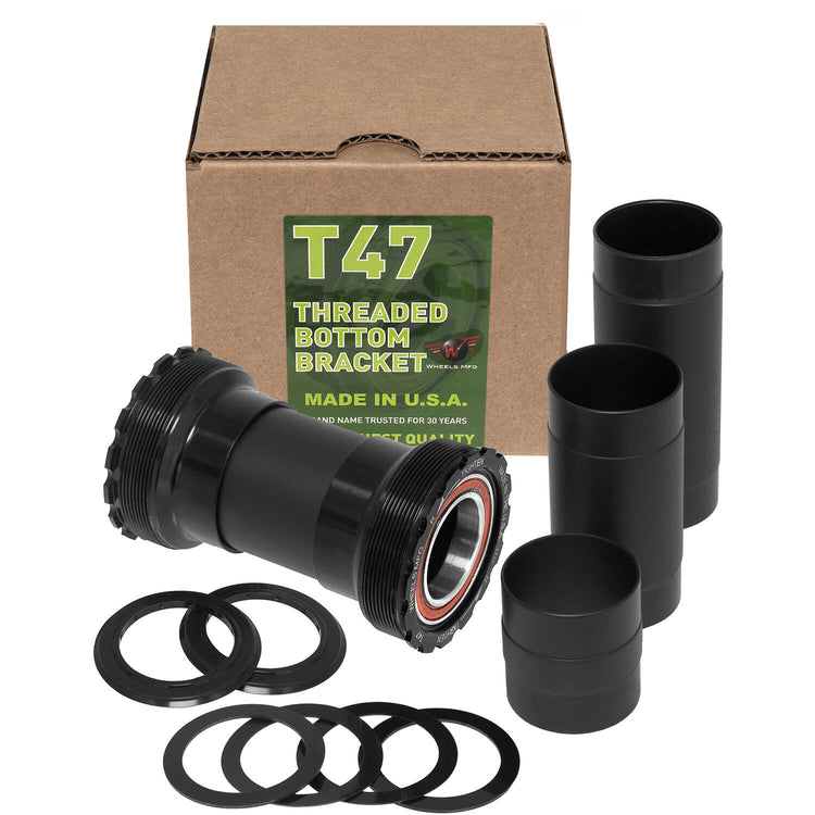 Räder Herstellung von Rädern MFG Bottom Bracket T47 Shimano 24 mm ACB Schwarz